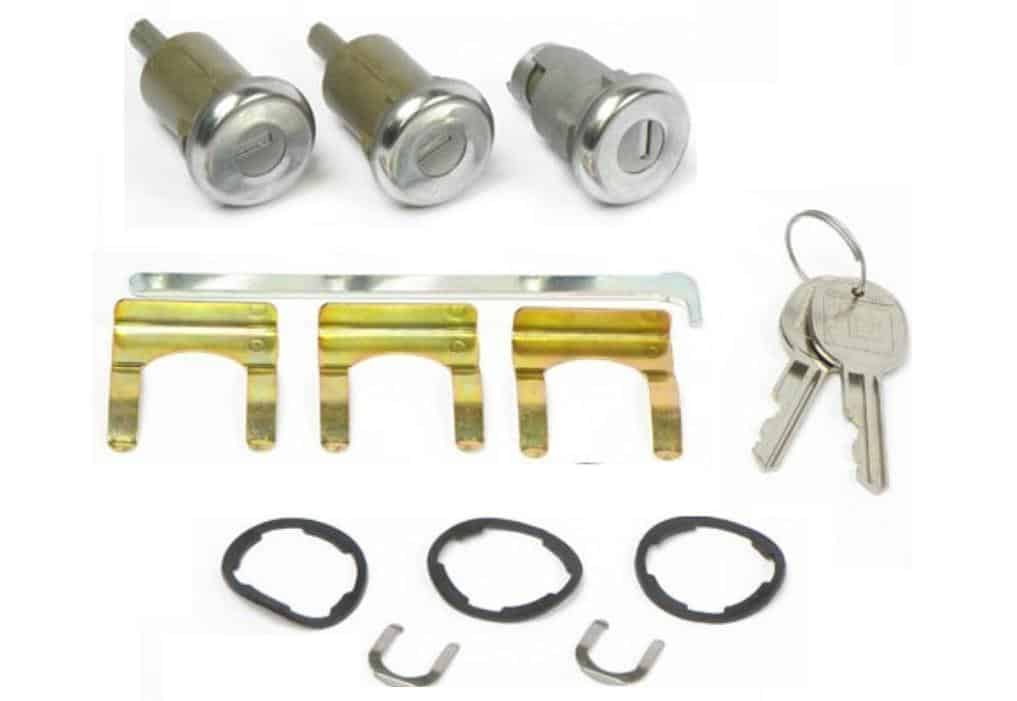 Lock Kit: 58, 61-64 Full Size Doors & Boot kit (Long Shaft)
